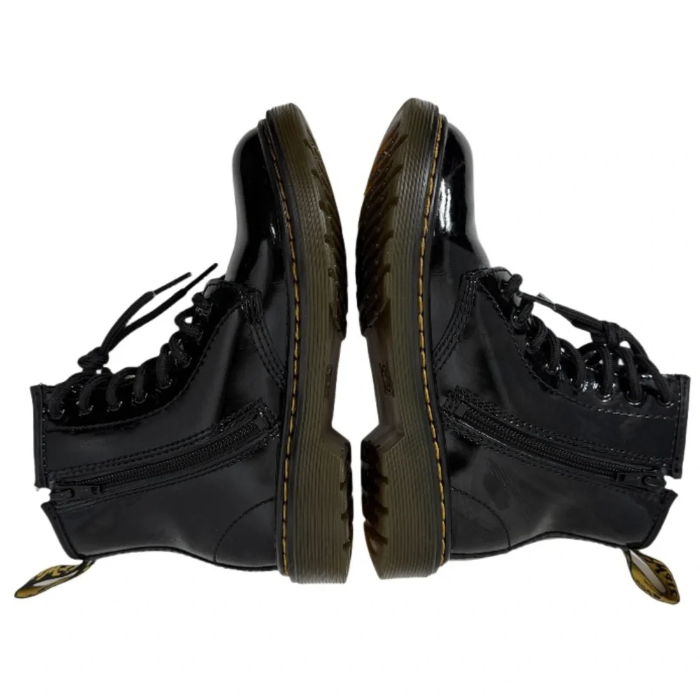 DR MARTENS | Black Patent Leather Lace Up Boot Junior 1460 Punky School Summer